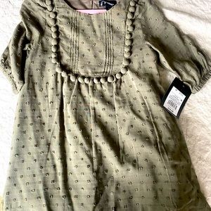 Art Class Green Embroidered Dress